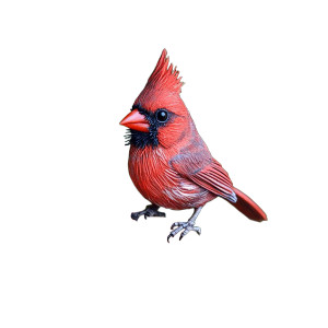 Male Northern Cardinal Vinyl Car Decal Sticker – Waterproof & UV-Resistant 8"
