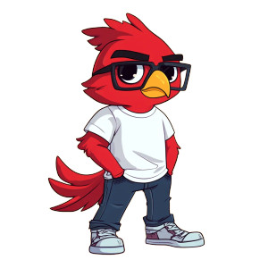 Stylized Red Bird Vinyl Car Decal Sticker – Waterproof & UV-Resistant 8" Stylized Red Bird Vinyl Car Decal Sticker – Waterproof & UV-Resistant 8"