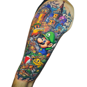 Mario Villains Tattoo Vinyl Car Decal Sticker – Waterproof & UV-Resistant 8"