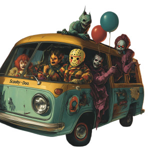 Horror Icons' Joyride Vinyl Car Decal Sticker – Waterproof & UV-Resistant 8" Horror Icons' Joyride Vinyl Car Decal Sticker – Waterproof & UV-Resistant 8"
