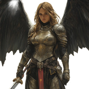 Beefy Aasimar Warrior Vinyl Car Decal Sticker – Waterproof & UV-Resistant 8"