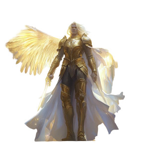 Radiant Aasimar Paladin V2 Vinyl Car Decal Sticker – Waterproof & UV-Resistant 8"