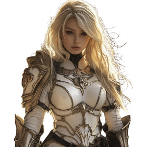 Blonde Warrior Cleric Vinyl Car Decal Sticker – Waterproof & UV-Resistant 8"