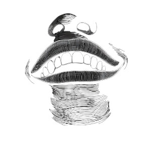 Stylised Smile Vinyl Car Decal Sticker – Waterproof & UV-Resistant 8"