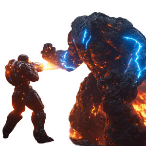 Soldier Vs Ogoron Vinyl Car Decal Sticker – Waterproof & UV-Resistant 8"