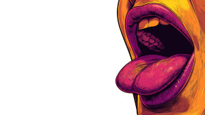 Exaggerated Tongue Out Vinyl Car Decal Sticker – Waterproof & UV-Resistant 8"