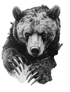 Grizzly Bear Tattoo Vinyl Car Decal Sticker – Waterproof & UV-Resistant 8" Grizzly Bear Tattoo Vinyl Car Decal Sticker – Waterproof & UV-Resistant 8"