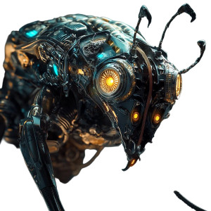 Mechanical Fantasy Creature V2 Vinyl Car Decal Sticker – Waterproof & UV-Resistant 8"