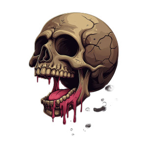 Vibe Skull Halloween Vinyl Car Decal Sticker – Waterproof & UV-Resistant 8"