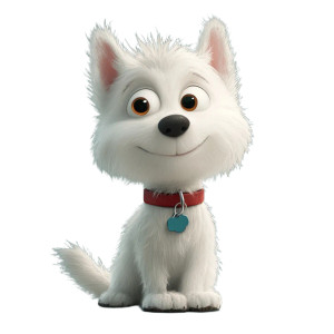 Pixar Style Dog V5 Vinyl Car Decal Sticker – Waterproof & UV-Resistant 8"