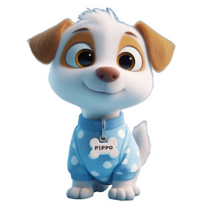 Pippo The Dog Vinyl Car Decal Sticker – Waterproof & UV-Resistant 8"