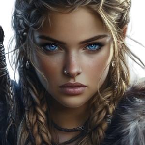 Viking Warrior Woman Vinyl Car Decal Sticker – Waterproof & UV-Resistant 8" Viking Warrior Woman Vinyl Car Decal Sticker – Waterproof & UV-Resistant 8"