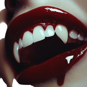 Vampire'S Mouth V2 Vinyl Car Decal Sticker – Waterproof & UV-Resistant 8"