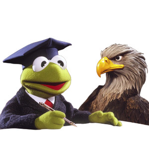 Academic Muppet Scene Vinyl Car Decal Sticker – Waterproof & UV-Resistant 8"