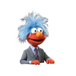 Fancy Puppet Character Vinyl Car Decal Sticker – Waterproof & UV-Resistant 8"