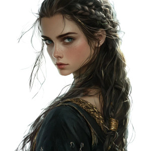 Astrid The Viking Vinyl Car Decal Sticker – Waterproof & UV-Resistant 8"