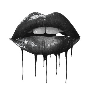 Dripping Paint Mouth Vinyl Car Decal Sticker – Waterproof & UV-Resistant 8"