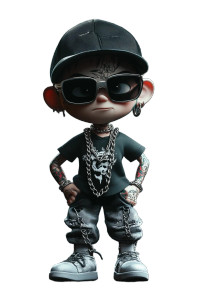 Stylish Animated Boy Vinyl Car Decal Sticker – Waterproof & UV-Resistant 8"