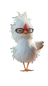 Fluffy Chicken Tea Vinyl Car Decal Sticker – Waterproof & UV-Resistant 8"