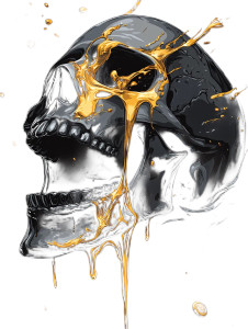 Golden Tear Skull Vinyl Car Decal Sticker – Waterproof & UV-Resistant 8" Golden Tear Skull Vinyl Car Decal Sticker – Waterproof & UV-Resistant 8"