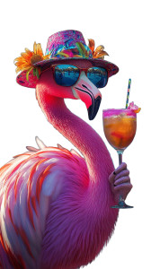 Flamingo In Attire Vinyl Car Decal Sticker – Waterproof & UV-Resistant 8" Flamingo In Attire Vinyl Car Decal Sticker – Waterproof & UV-Resistant 8"