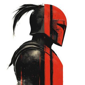 Male Warrior Illustration Vinyl Car Decal Sticker – Waterproof & UV-Resistant 8"