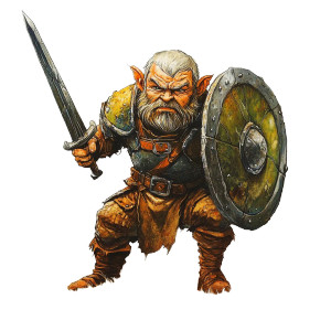 Danwise Halfling Man-At-Arms Vinyl Car Decal Sticker – Waterproof & UV-Resistant 8"