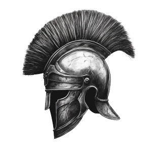 Roman Warrior Helmet V2 Vinyl Car Decal Sticker – Waterproof & UV-Resistant 8"