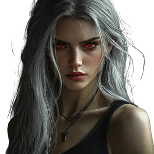 Silver-Haired Warrior V11 Vinyl Car Decal Sticker – Waterproof & UV-Resistant 8"