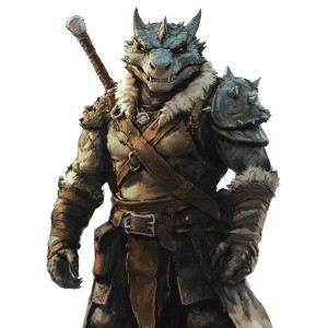 Dragonborn Barbarian V2 Vinyl Car Decal Sticker – Waterproof & UV-Resistant 8"