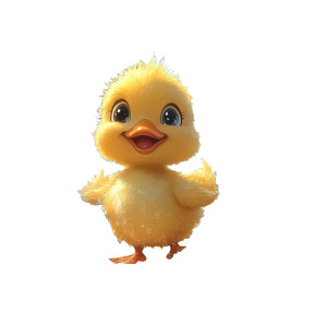 Cute Yellow Duck V24 Vinyl Car Decal Sticker – Waterproof & UV-Resistant 8"