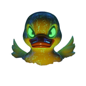 Neon Punk Duck Vinyl Car Decal Sticker – Waterproof & UV-Resistant 8"