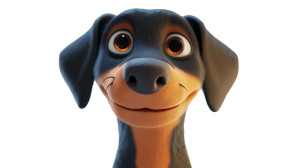 Pixar-Style Dog V2 Vinyl Car Decal Sticker – Waterproof & UV-Resistant 8"