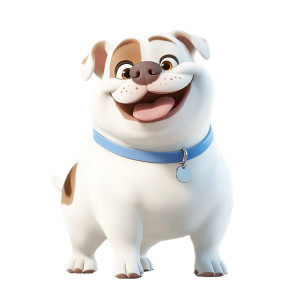 Happy Pixar Bulldog Vinyl Car Decal Sticker – Waterproof & UV-Resistant 8"