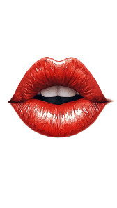 Red Lipstick Kiss Vinyl Car Decal Sticker – Waterproof & UV-Resistant 8"