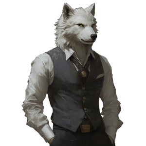 Dapper Werewolf Vinyl Car Decal Sticker – Waterproof & UV-Resistant 8"