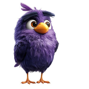 Purple Bird Illustration Vinyl Car Decal Sticker – Waterproof & UV-Resistant 8" Purple Bird Illustration Vinyl Car Decal Sticker – Waterproof & UV-Resistant 8"