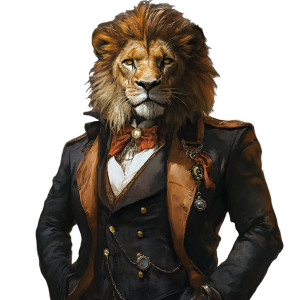 Steampunk Lion Businessman Vinyl Car Decal Sticker – Waterproof & UV-Resistant 8" Steampunk Lion Businessman Vinyl Car Decal Sticker – Waterproof & UV-Resistant 8"