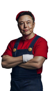 Elon As Mario Vinyl Car Decal Sticker – Waterproof & UV-Resistant 8" Elon As Mario Vinyl Car Decal Sticker – Waterproof & UV-Resistant 8"
