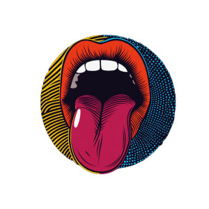 Pop Art Tongue Vinyl Car Decal Sticker – Waterproof & UV-Resistant 8"