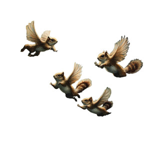 Flying Squirrels Gliding Vinyl Car Decal Sticker – Waterproof & UV-Resistant 8"