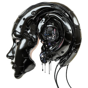 Cyberpunk Mechanical Ear Vinyl Car Decal Sticker – Waterproof & UV-Resistant 8"