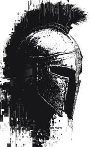 Trojan Helmet Ascii Vinyl Car Decal Sticker – Waterproof & UV-Resistant 8"