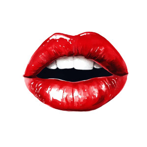 Lips Print Vinyl Car Decal Sticker – Waterproof & UV-Resistant 8"