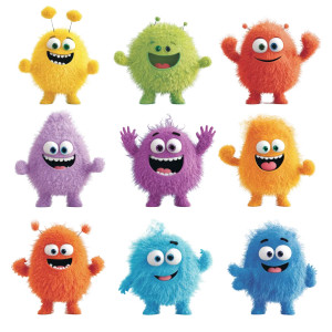 Fluffy Colorful Characters Vinyl Car Decal Sticker – Waterproof & UV-Resistant 8" Fluffy Colorful Characters Vinyl Car Decal Sticker – Waterproof & UV-Resistant 8"