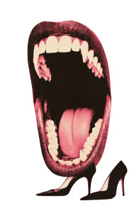 Sharp Teeth Collage Vinyl Car Decal Sticker – Waterproof & UV-Resistant 8"