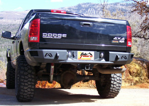 Rugged Bumper for Dodge Ram | One-Piece Design, D-Ring Mounts, Matte Black, Integrated Steps