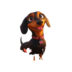 Cute Pixar Dachshund Vinyl Car Decal Sticker – Waterproof & UV-Resistant 8" Cute Pixar Dachshund Vinyl Car Decal Sticker – Waterproof & UV-Resistant 8"