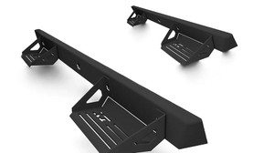 Strongest 4Runner Nerf Bar | ICC Alumilite with Drop Down Steps | Black Powder Coat | Rocker Panel Mount Strongest 4Runner Nerf Bar | ICC Alumilite with Drop Down Steps | Black Powder Coat | Rocker Panel Mount