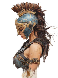 Gladiator Woman Vinyl Car Decal Sticker – Waterproof & UV-Resistant 8"